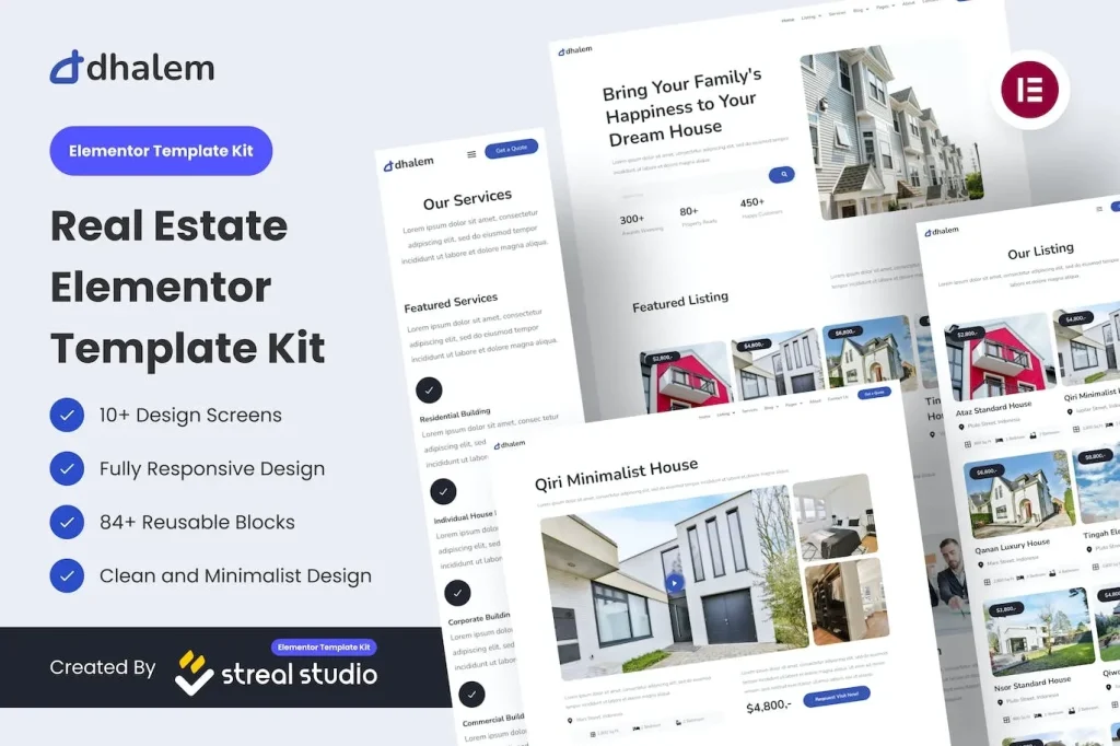 Dhalem Real Estate Elementor Template