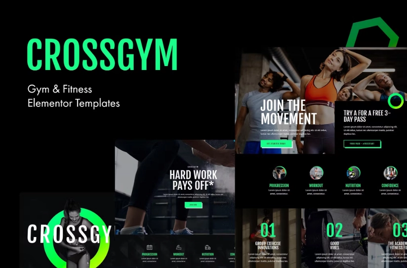 CrossGym – Gym & Fitness Elementor Template