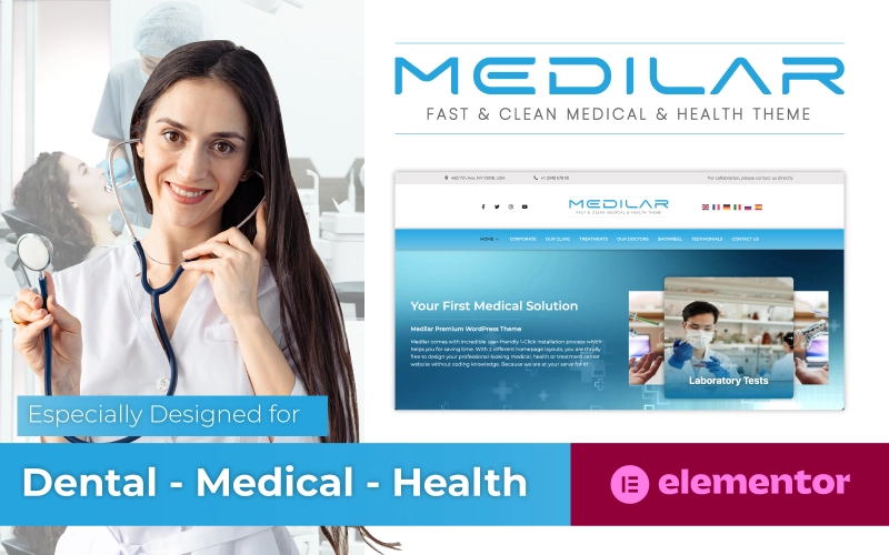 Medilar – Fast & Clean Medical & Health Clinic WordPress Theme WordPress Theme