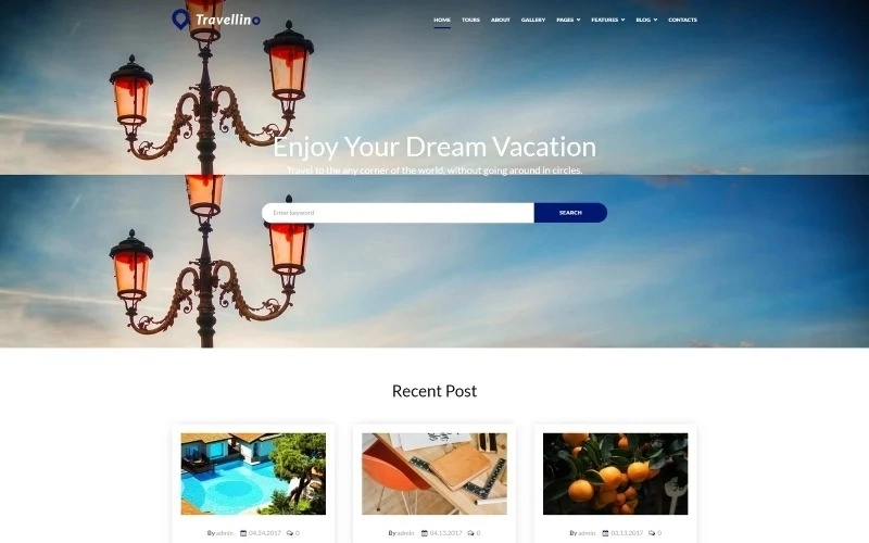 Travellino – Travel Company WordPress Elementor Theme WordPress Theme