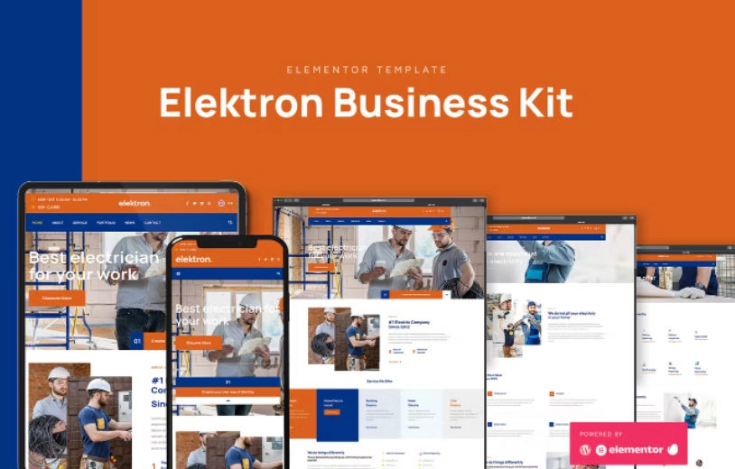 Elektron – Electric Company & Business Elementor Template