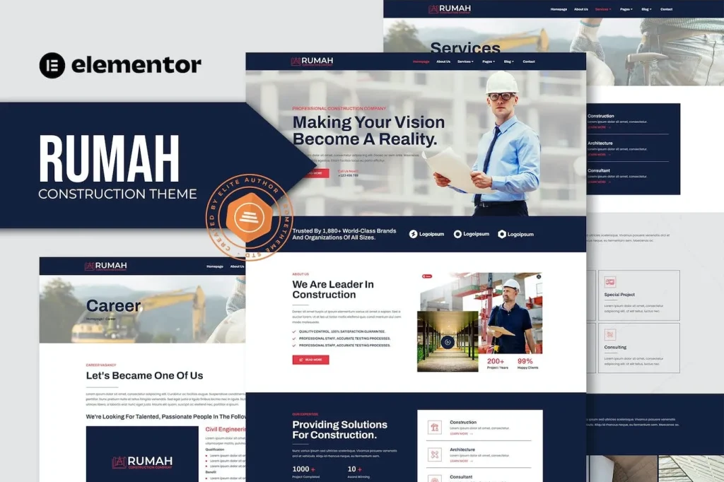 Rumah – Construction Theme Elementor Template