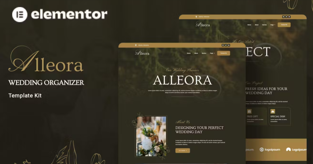 Alleora – Wedding Organizer Elementor Template