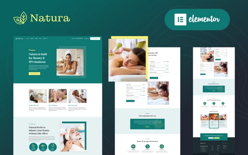 Natura – Beauty & Spa Massage Salon Elementor WordPress Theme