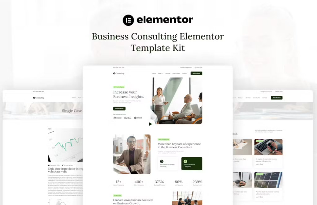 Consultry – Business Consulting Elementor Template