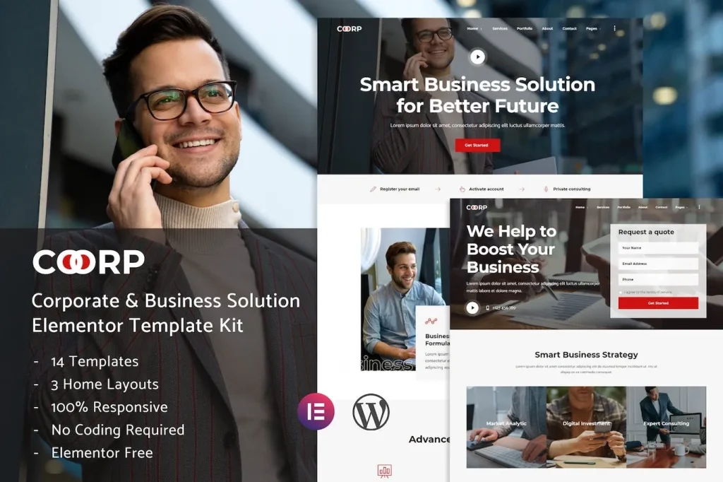 Coorp – Multi-purpose Business Solutions Elementor Template