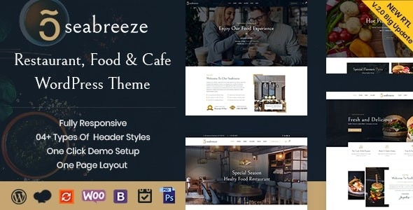 Seabreeze – Restaurant and Cafe WordPress Theme