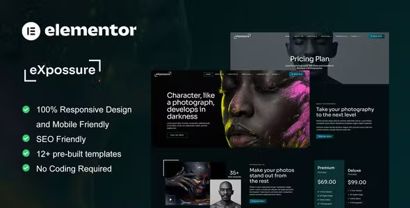 Expossure Photography Portfolio Elementor Template Kit