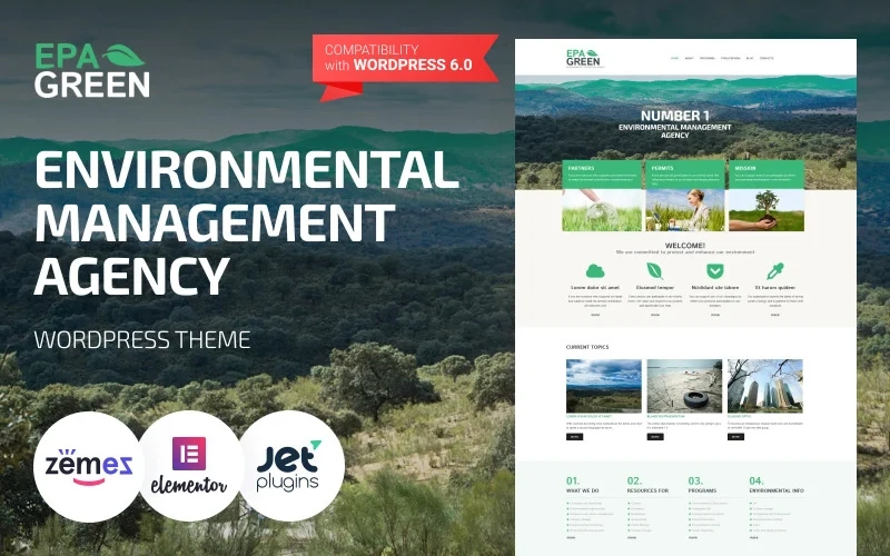 Epa Green – Environmental Responsive WordPress Theme