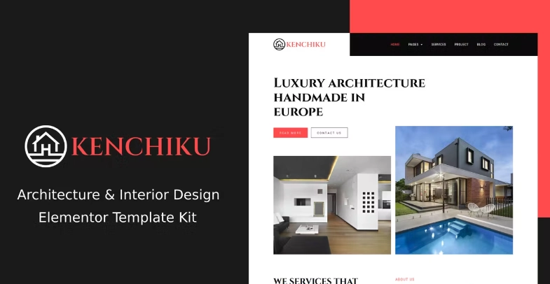 Kenchiku – Architecture & Interior Design Elementor Template