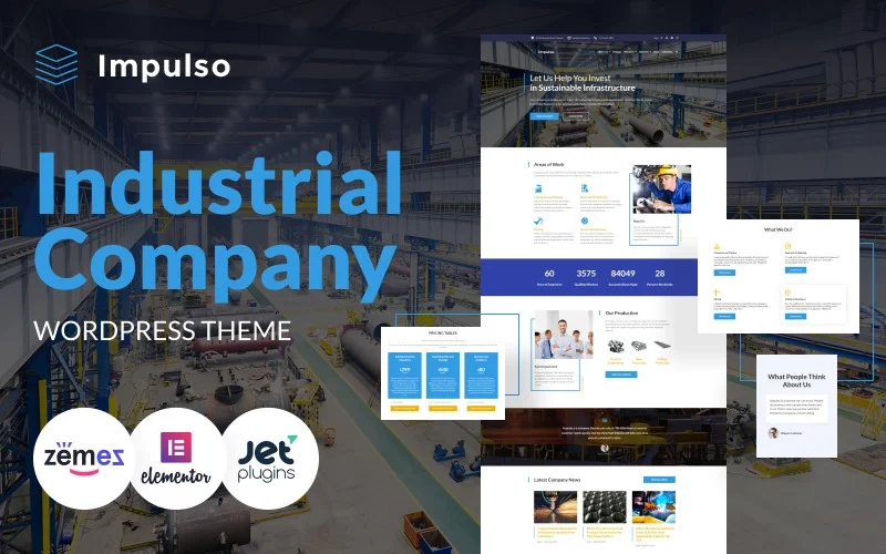 Impulso – Industrial Company WordPress Elementor Theme WordPress Theme