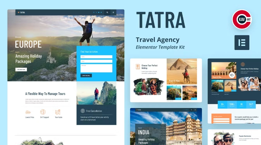 Tatra – Travel Agency Elementor Template