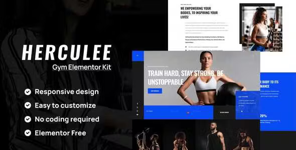 Hercules Fitness and Gym Elementor Kit