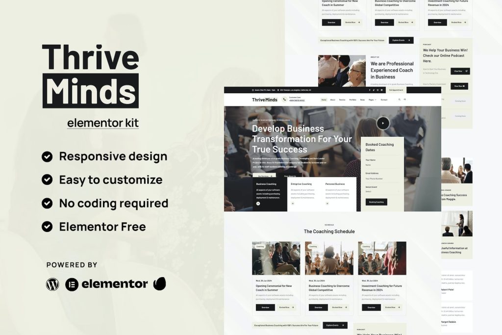Thrive Mind – Business Coach Envato Elementor