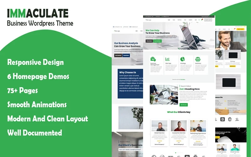 Immaculate Business – Multipurpose Consulting WordPress Theme WordPress Theme