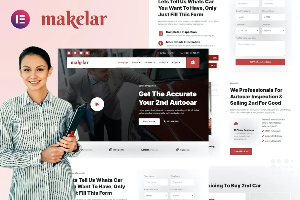 Makelar – Autocar Inspection Services Elementor Template