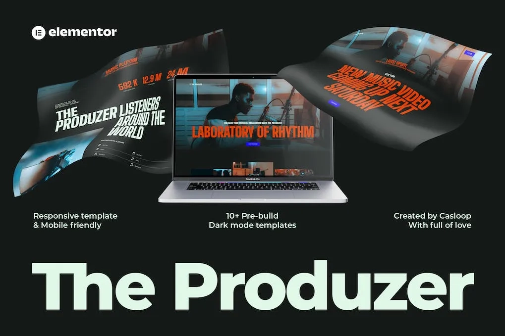 The Produzer – Music & Band Elementor Template