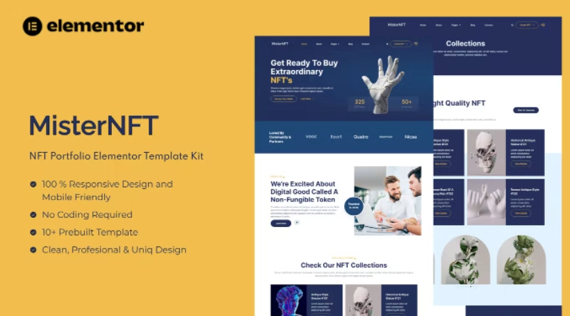 MisterNFT – NFT Portfolio Elementor Template