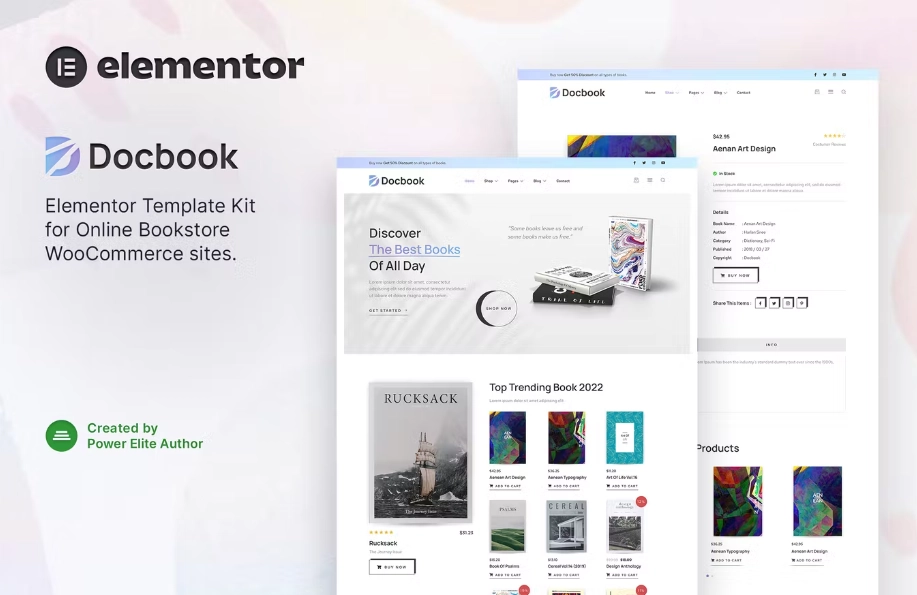 Docbook – Online Bookstore WooCommerce Elementor Template