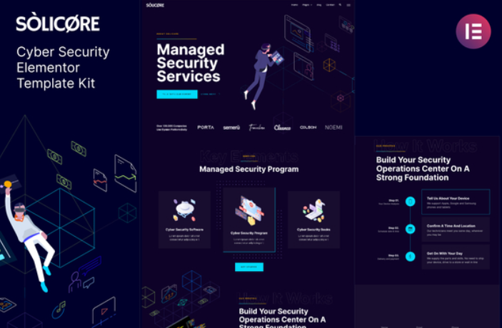 Solicore – Cyber Security Elementor Template