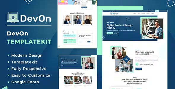 DevOn Product Design Elementor Template Kit