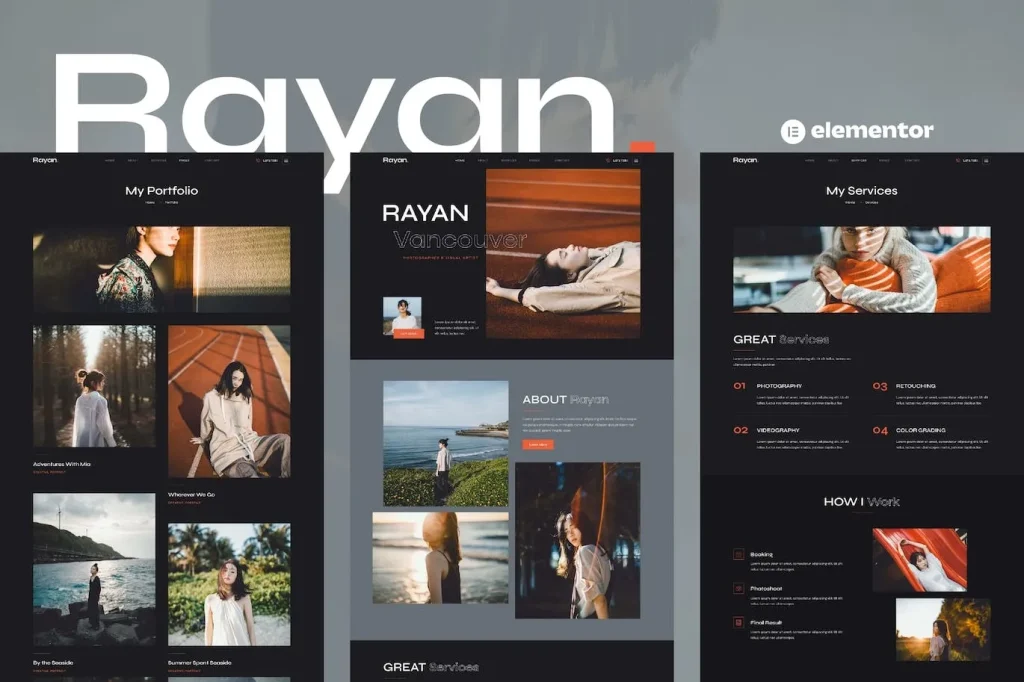 Rayan – Photography & Portfolio Elementor Template