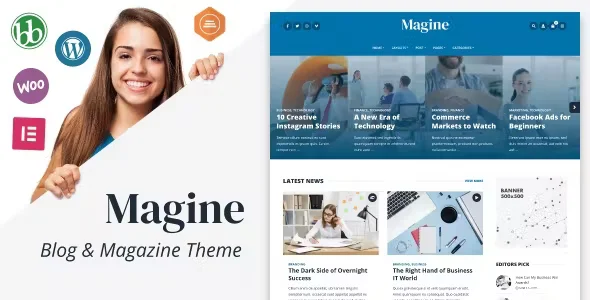 Magine Business Blog WordPress Theme