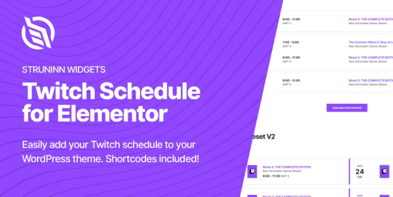 Struninn – Schedule for Twitch