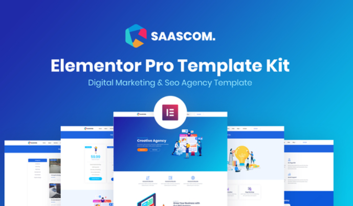 Saascom – Digital Marketing & SEO Agency Elementor Template