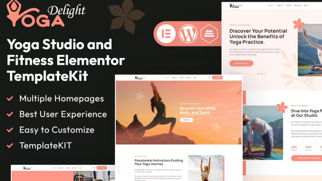 Yoga Delight – Yoga Studio & Fitness Elementor Template