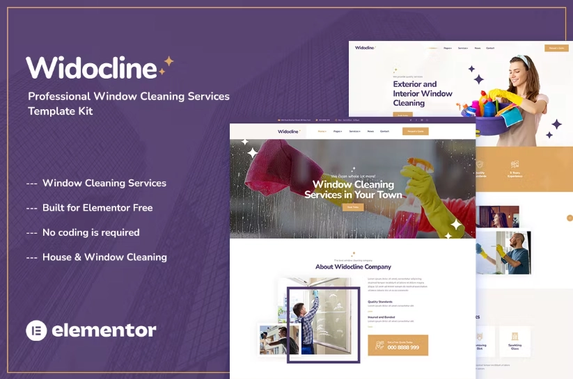 Widocline – Professional Window Cleaning Services Template