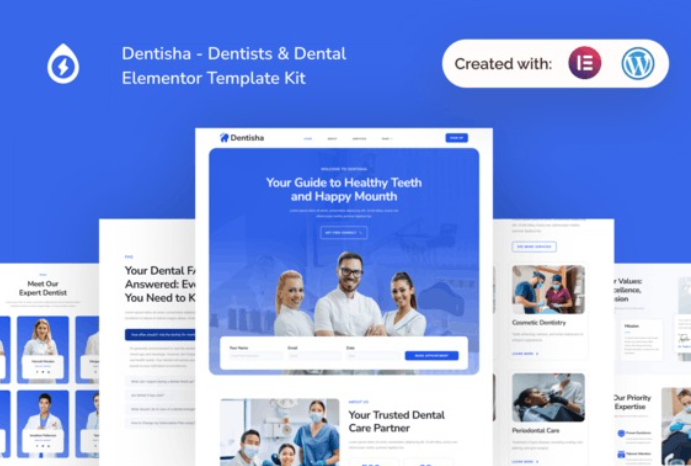 Dentisha – Dentists & Dental Elementor Template