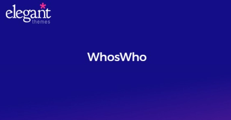 Elegant Themes WhosWho