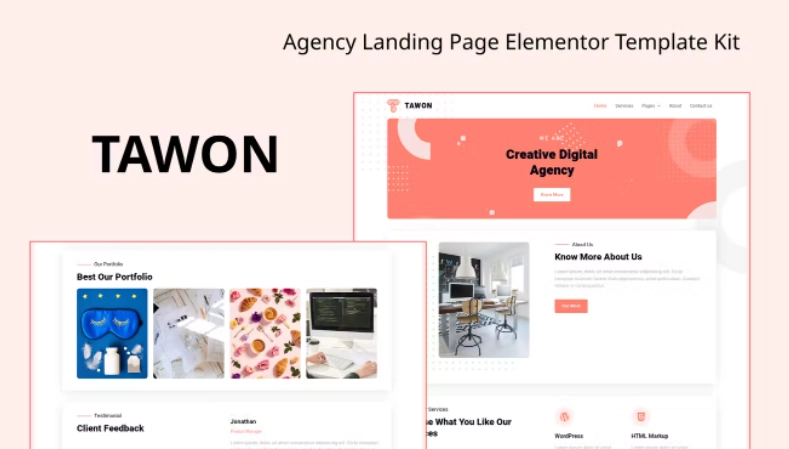 Tawon – Agency Landing Page Elementor Template