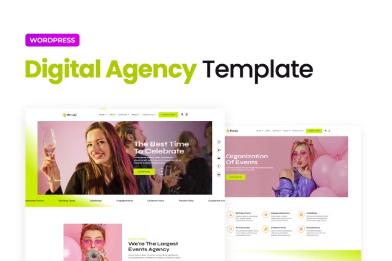 Emoji – Event Agency Elementor Template