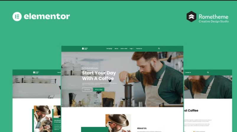Cafein – Coffee Bar & Cafe Elementor Pro Full Site Template