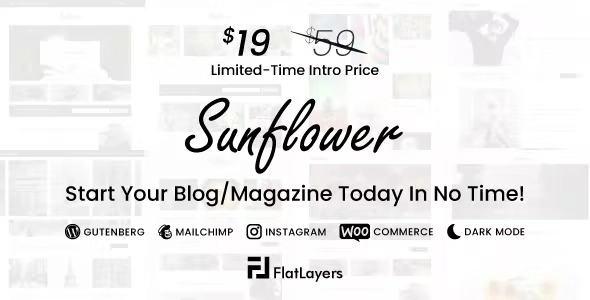Sunflower – Modern, Lightweight & Multipurpose WordPress Blog Theme