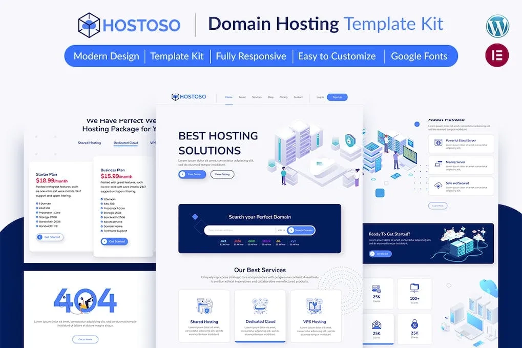 HOSTOSO – Hosting & Webhosting Service Template