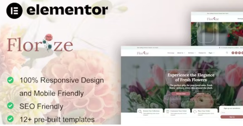 Florize – Florist & Flower Boutique Elementor Template