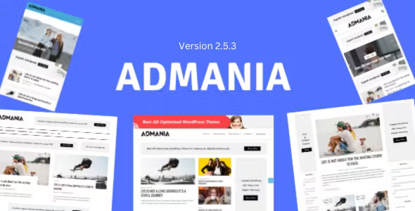 Admania Adsense Theme With Gutenberg