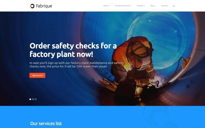 Fabrique – Industrial & Engineering WordPress Theme