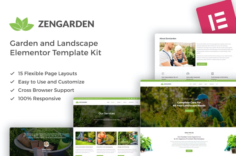 ZenGarden – Garden & Landscape Elementor Template