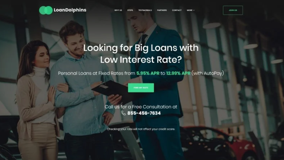 Loan Dolphins – Loan Company One Page WordPress Theme