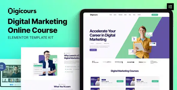 Digicours Digital Marketing Elementor Template Kit
