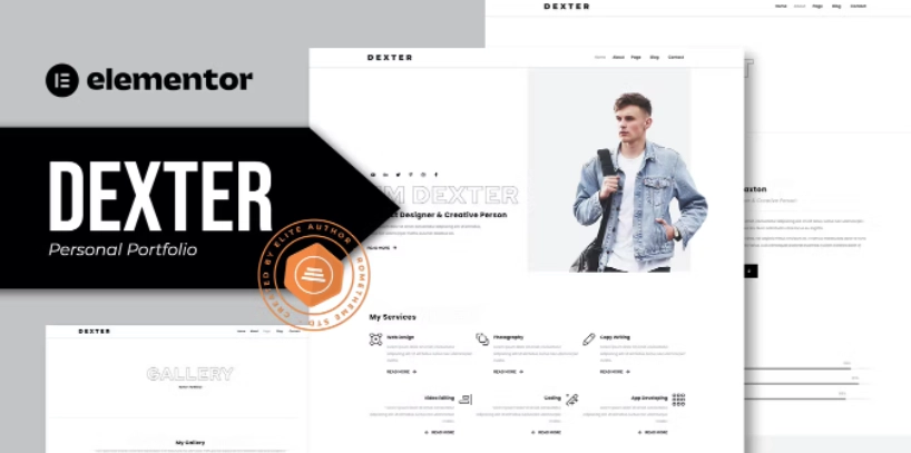 Dexter – Personal Portfolio Elementor Template