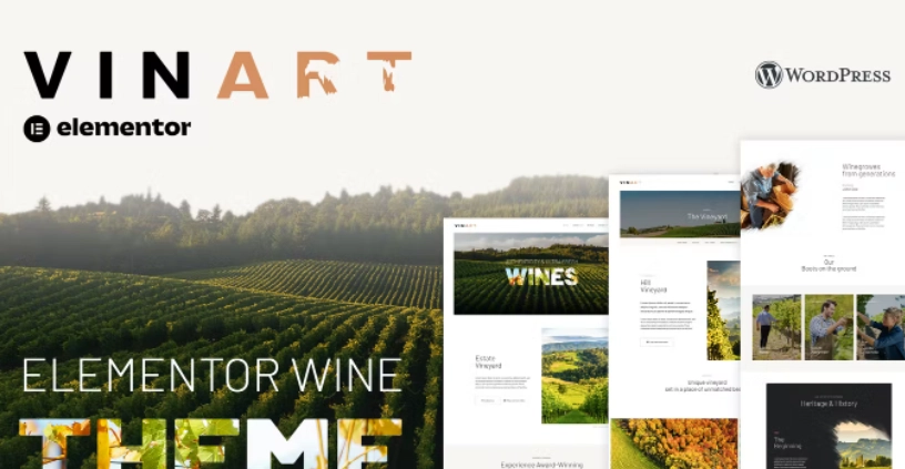 Vinart – Wine Brand & Vinyard Elementor Template
