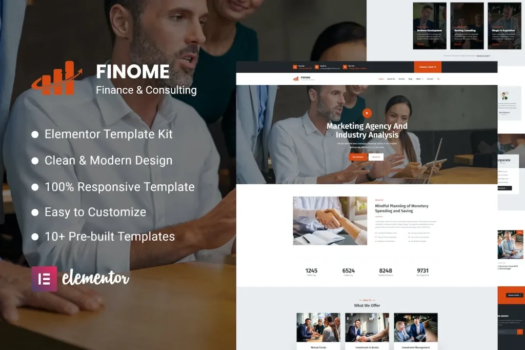 Finome – Finance & Business Elementor Template