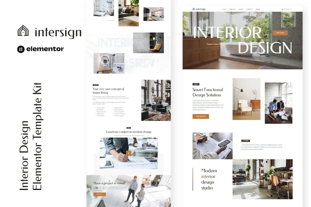InterSign – Interior Design & Architecture Elementor Template