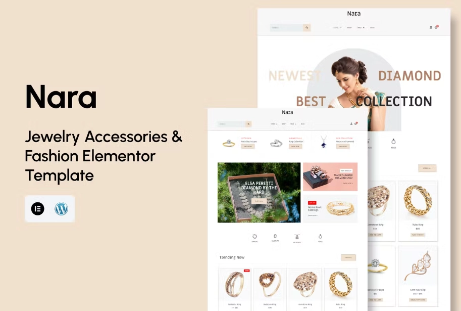 Nara – Jewelry Accessories Store Template