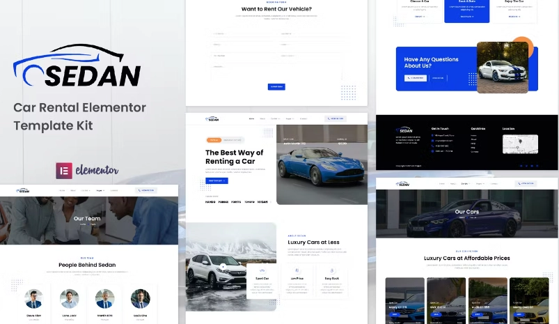Sedan – Car Rental Elementor Template